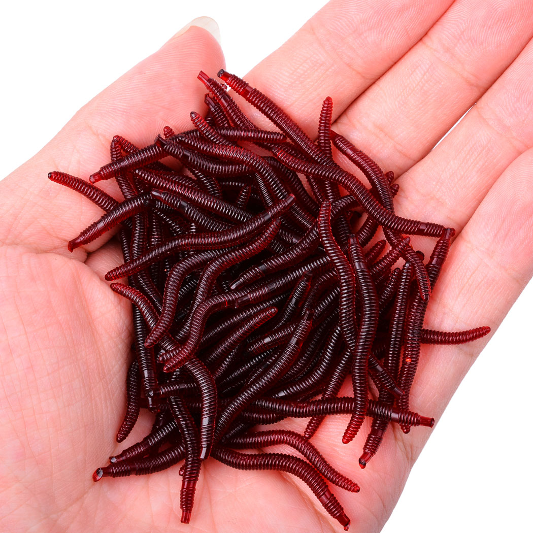 50pcs Lifelike Red Worm Soft L - Aglaonema Red review and price