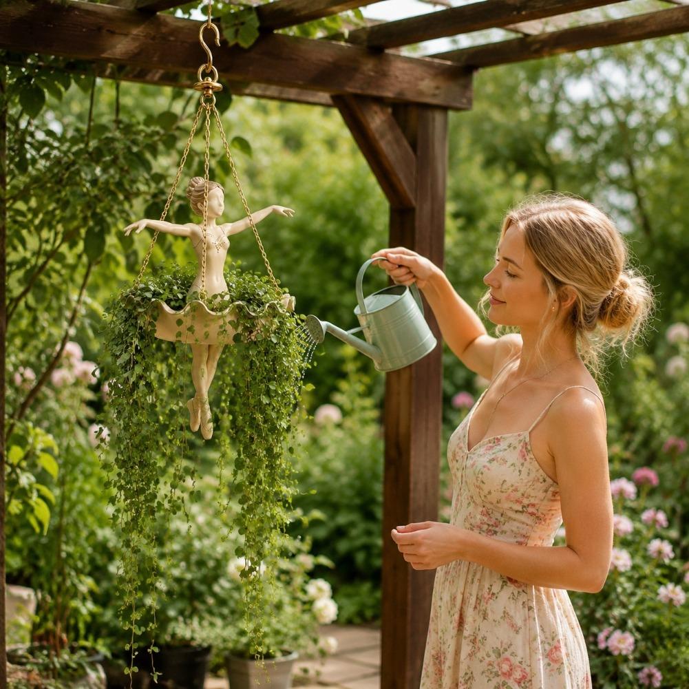 Resin Ballet Dancer Hanging Pl - Echeveria Succulent review and price