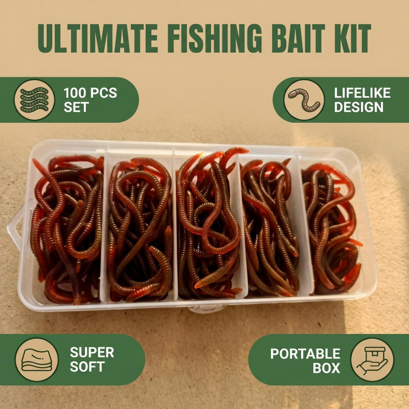 100pcs Soft Lure Bass Bream Bl - Aglaonema Red review and price