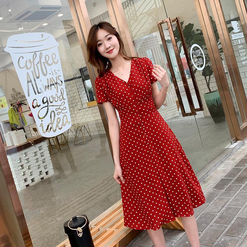 Chiffon Wrap Women Dresses Mid - Aglaonema Red review and price