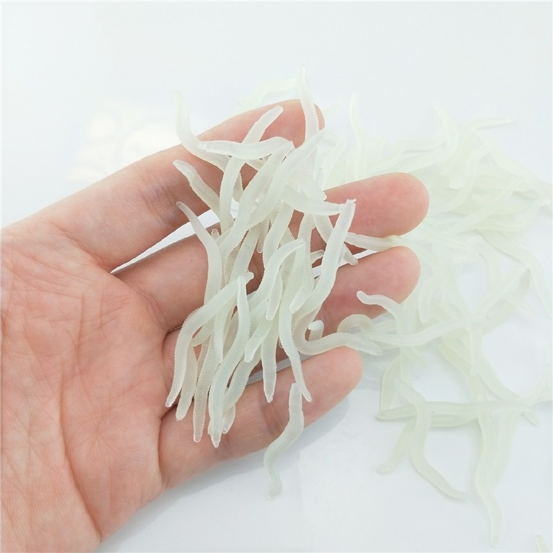 60pcs 4cm Fishing Silicone Lum - Aglaonema Red review and price